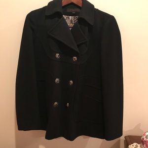 Black Via Spiga pea coat